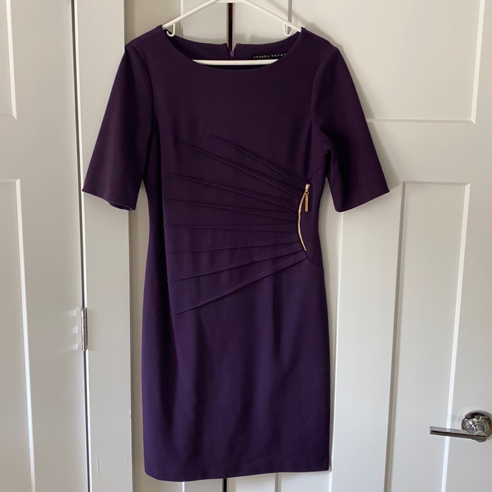 Deep purple business dress